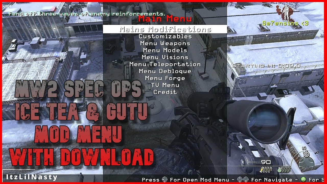 MW2 Spec Ops IcE TeA & GuTu Mod Menu With Dwonload