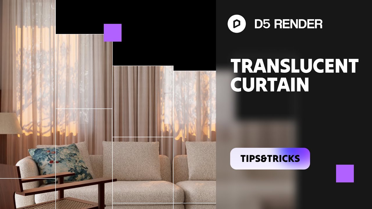 How to Create a Translucent Curtain | Sunset Atmospheric Lighting | D5 Render