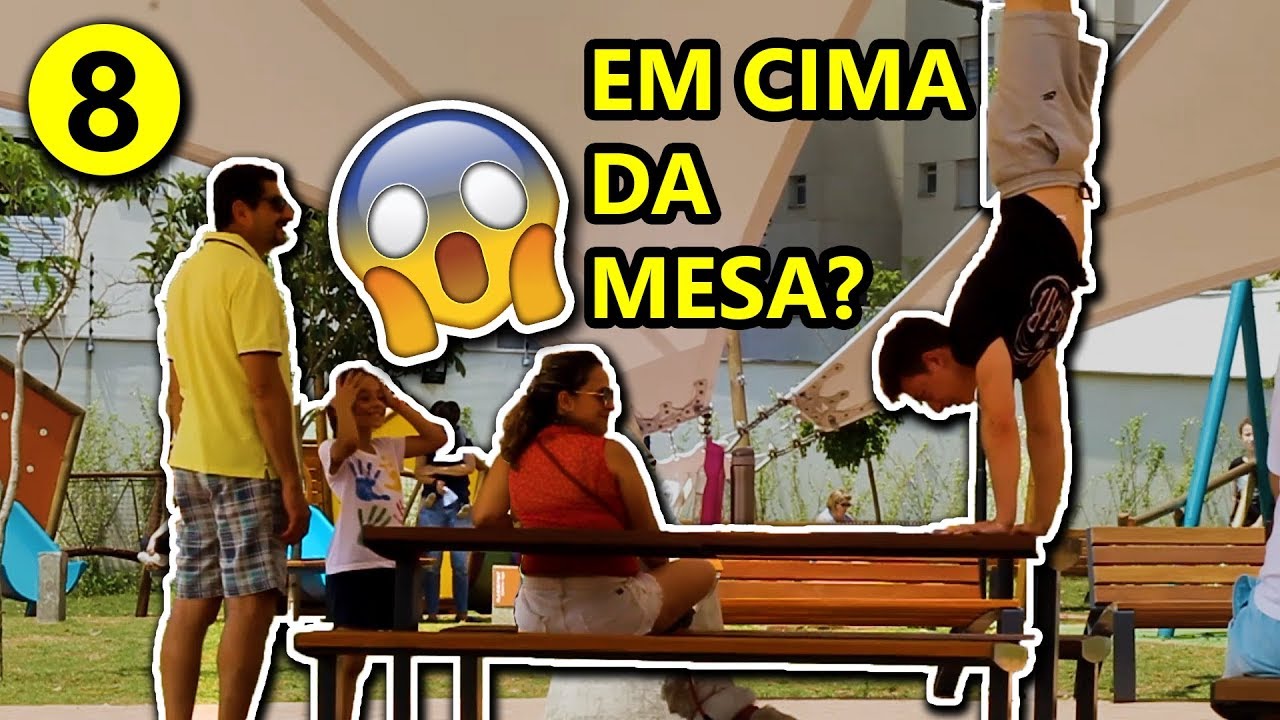 PESSOAS REAGINDO A CALISTENIA NA RUA! (Mortal, parada de mão...)