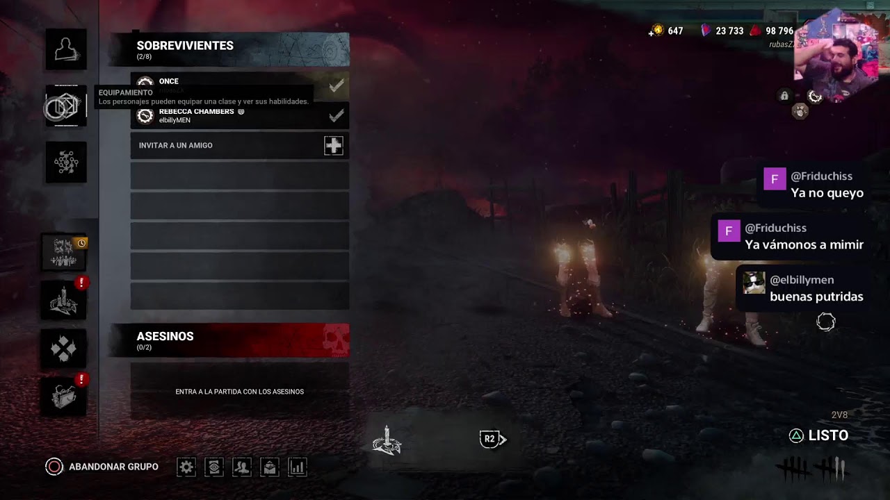2VS8 is back en Dead by Daylight ante de mimir - Ps5 en vivo RubasZX