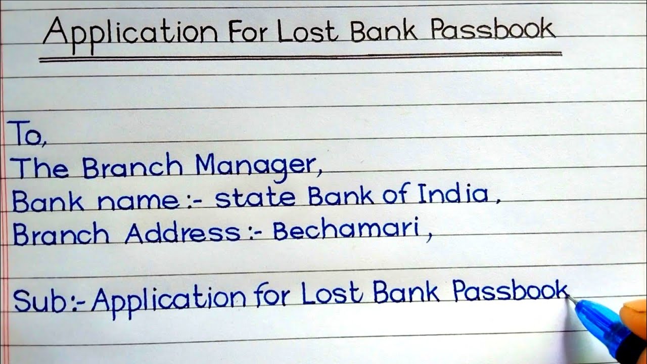 Application for Lost Bank Passbook| Calligraphy Master Rakib