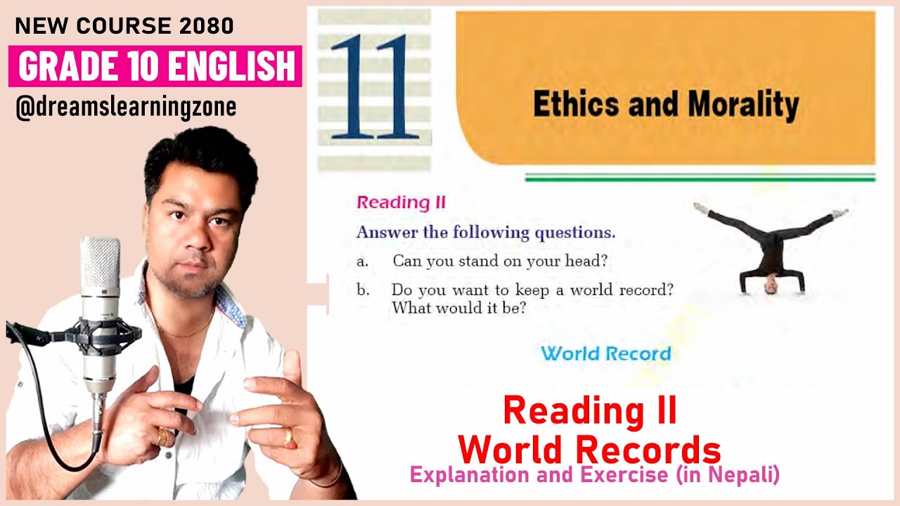 Grade 10 Engish Unit 11, Reading II World Record Explanation & Exercise || Grade 10