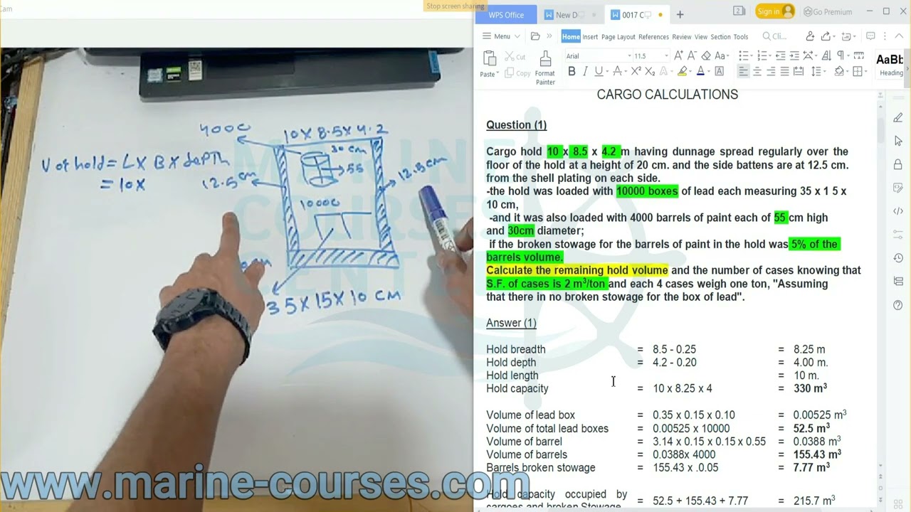 The Art of Ship Cargo Calculation | marine courses center