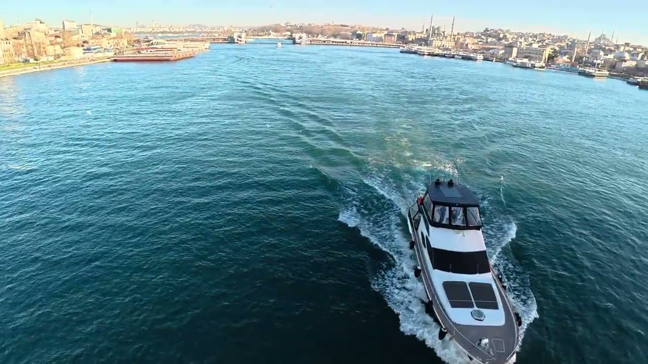 Golden Horn Metro Bridge Istanbul Turkey | Panorama View (4K 60FPS) | DJI Action 5 pro
