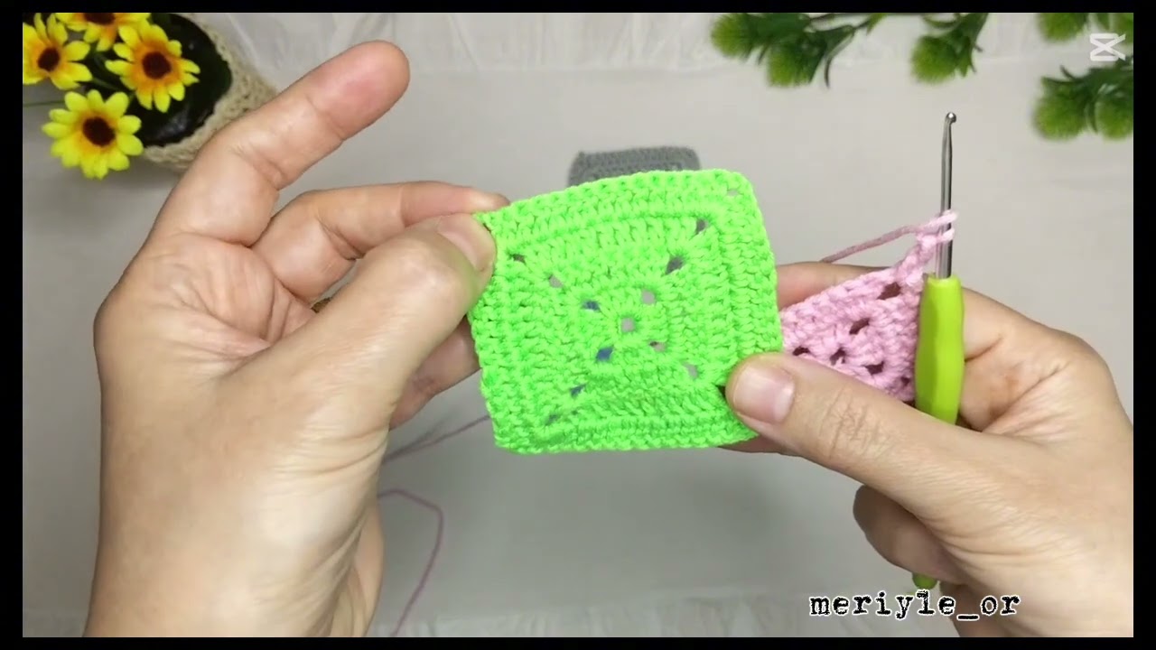 KOLAY TIĞ İŞİ KARE MOTİF YAPIMI / Crochet Granny Square /  Yelek / Bebek Battaniyesi 🧶💕💕🌼🧶