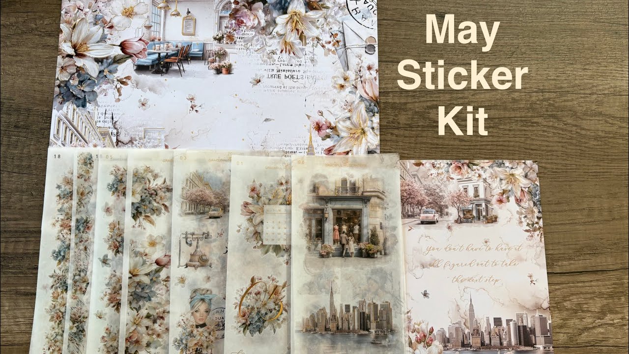 Распаковка набора наклеек Graceful Muse Paperie ✿ Майский набор наклеек