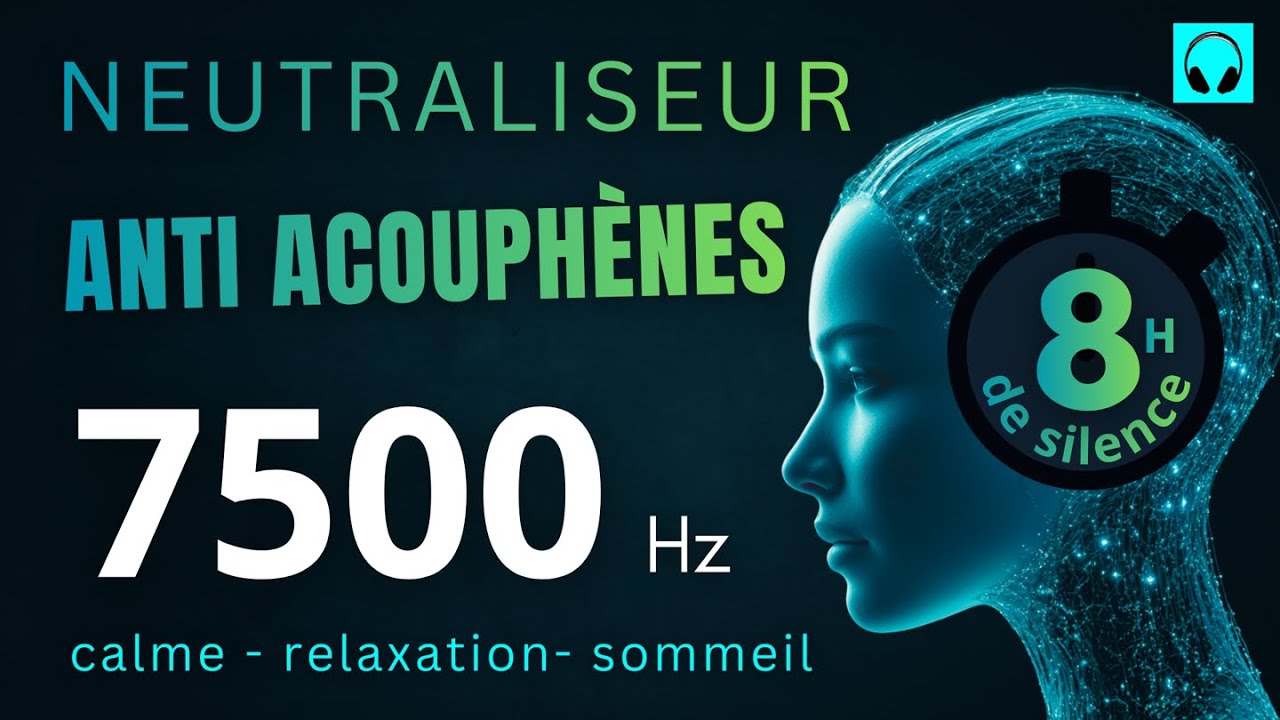 Anti Acouph&egrave;nes - Neutraliseur Bruit Blanc 7500 Hz  - crise - stress - sommeil