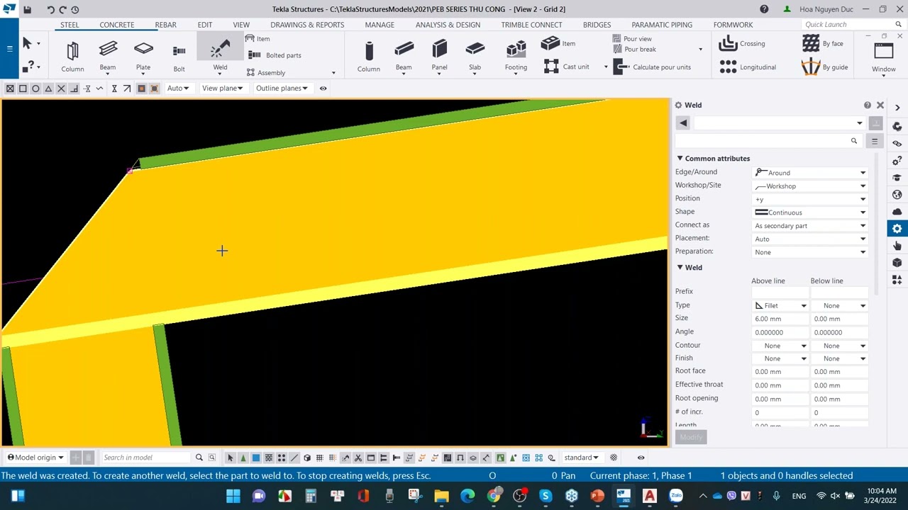 Tekla PEB Series | Buổi 2 - Dựng mô hình khung hồi (Fix Audiio) (End frame)