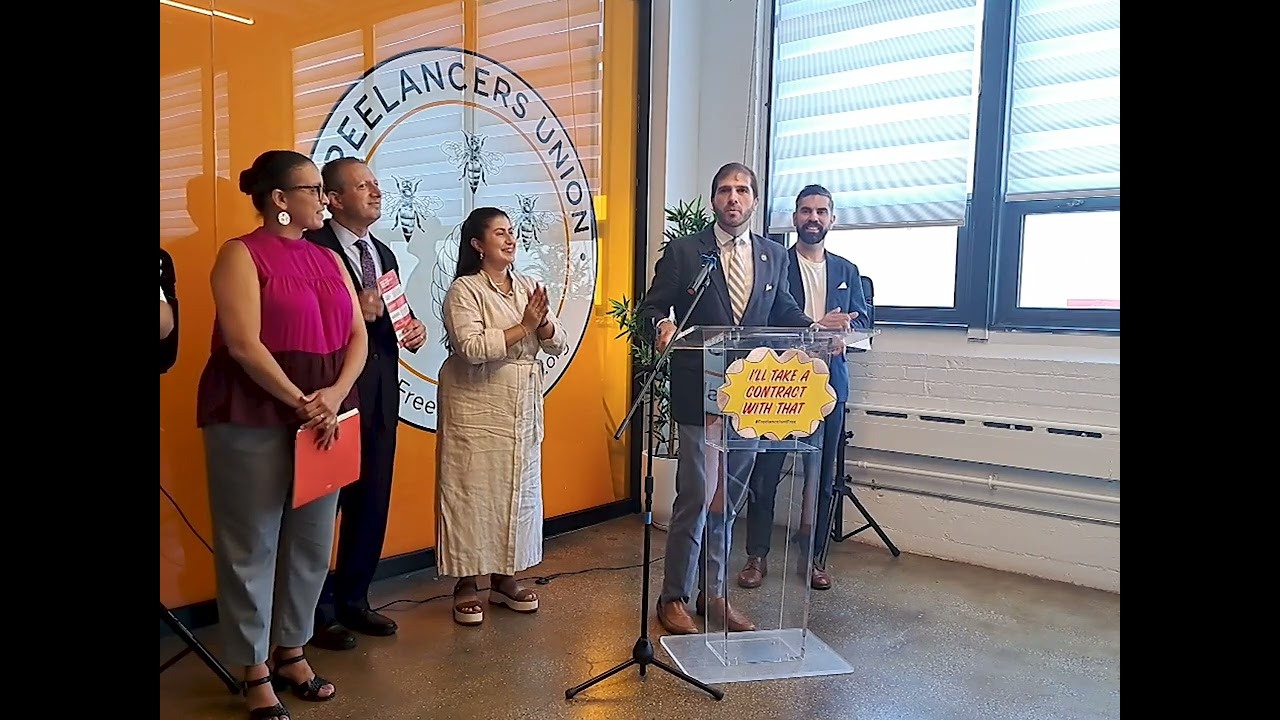 Sen. Gounardes Joins Officials & Advocates to Celebrate Implementation of “Freelance Isn’t Free” Law