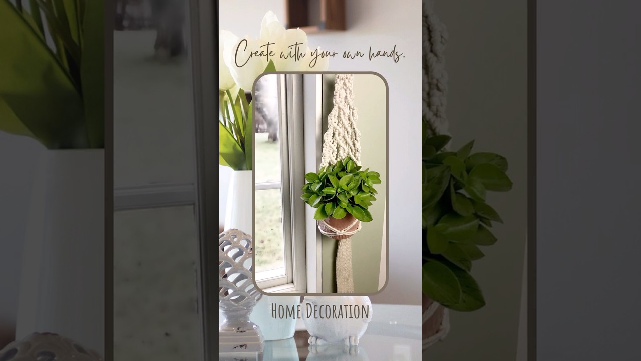 Knot your own macrame hanging basket #tutorial #shorts #decoration #handmade