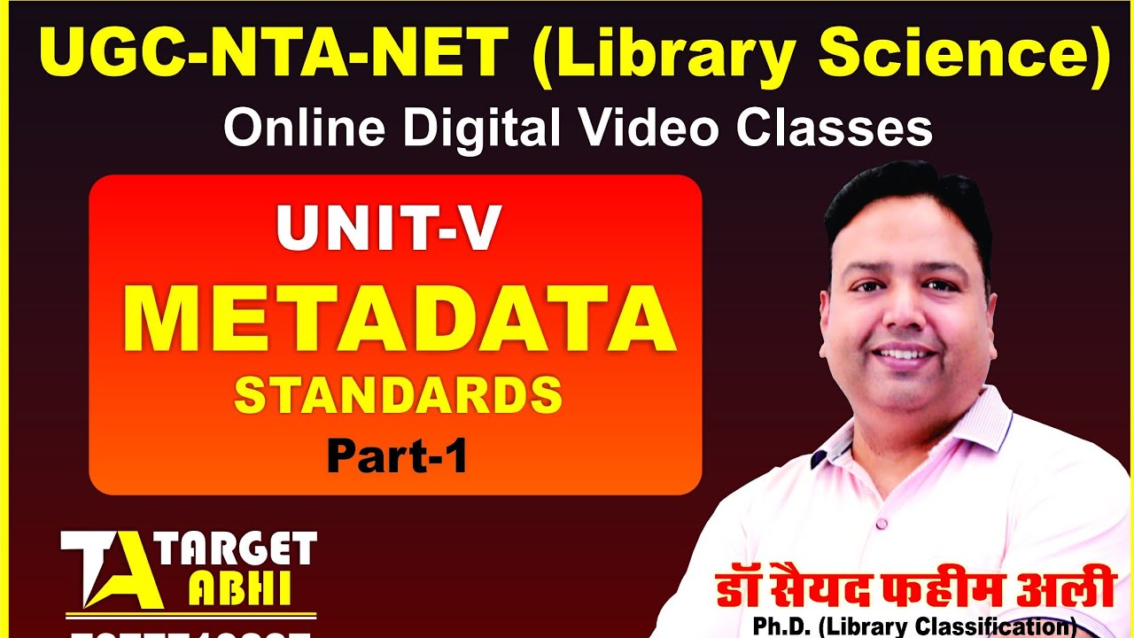 Metadata Standards ! Imp For UGC-NET ( Library Science ) ! Call - 7877719287