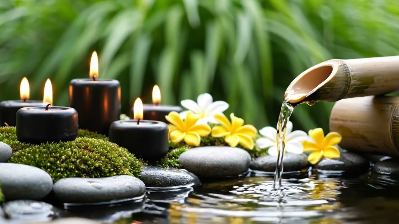 Silent Garden Peace 🌿 Calm Piano & Bamboo Water Sounds