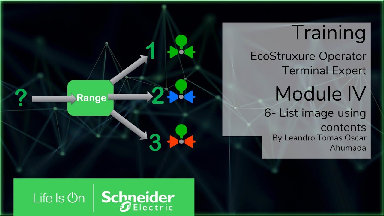 Training EcoStruxure Operator Terminal Expert - M4.6 List image using content converter Range