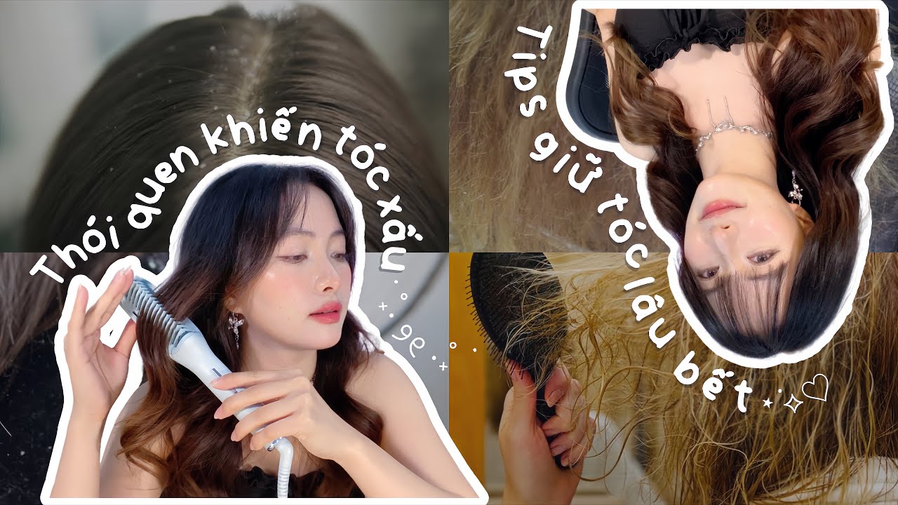 TRÁNH 4 THÓI QUEN NÀY nếu cậu không muốn tóc rụng, xơ, chẻ ngọn... | tips giữ nếp tóc & lâu bết