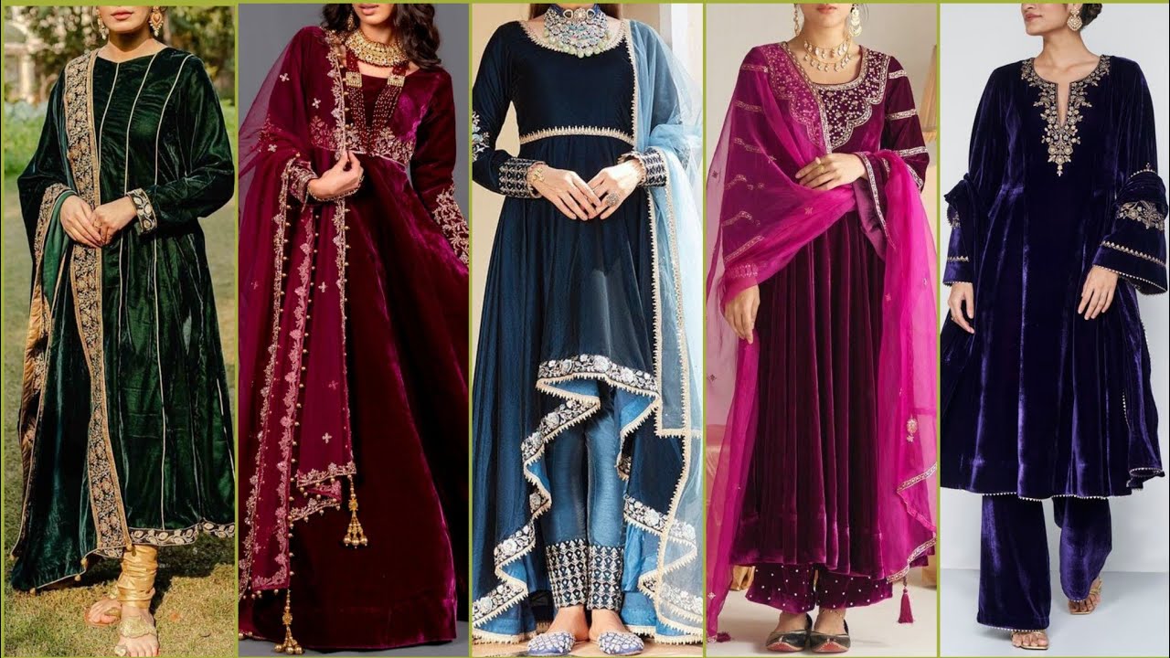Velvet Dress Design 2025 | Velvet Dress Design Ideas | Velvet Frock Design 