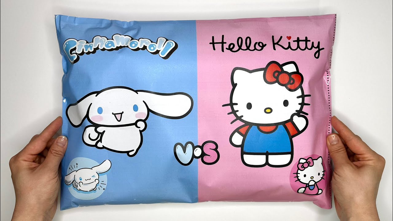 HELLO KITTY and CINNAMOROLL Blind Bags 🎀 ASMR 🎀 sanrio blind bag paper | Paper sanrio
