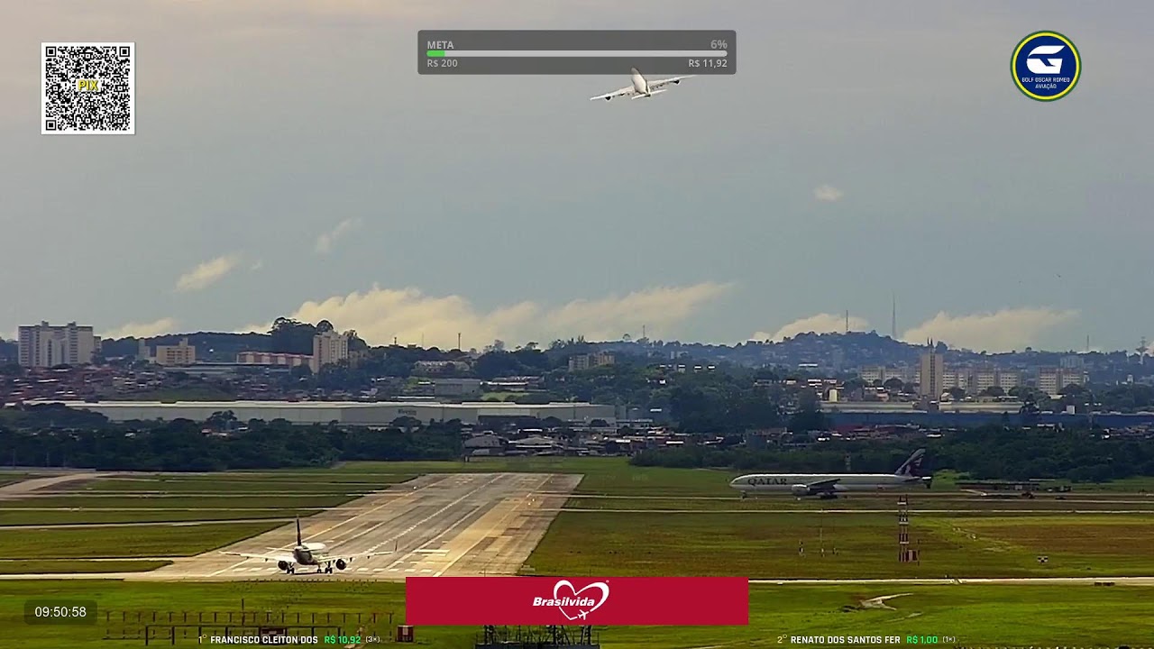 SBGR 10L LIVE - Aeroporto Internacional de São Paulo AO VIVO - GRU Airport - 10/02 Noite