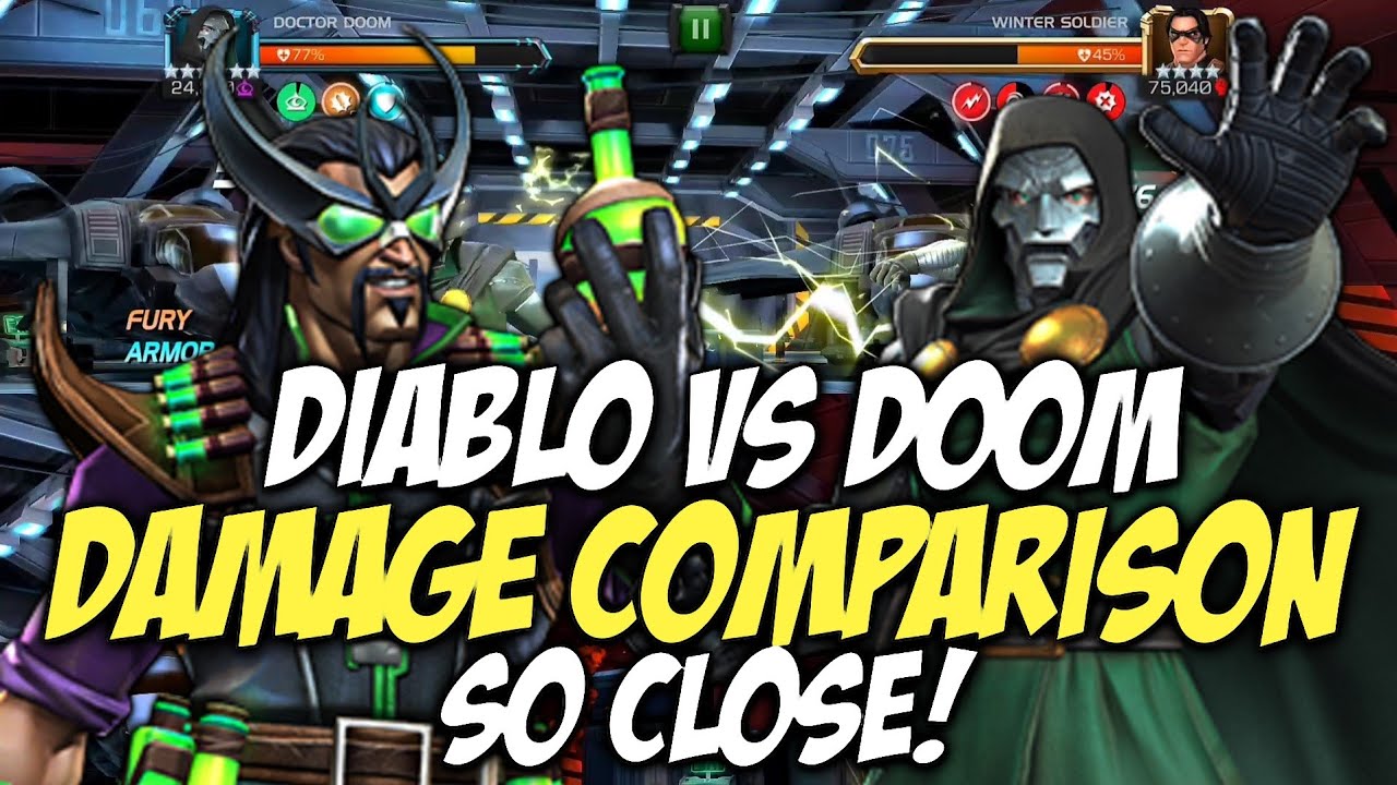 Doctor Doom Vs Diablo Damage Comparison | So Close! | Marvel Contest Of Champions