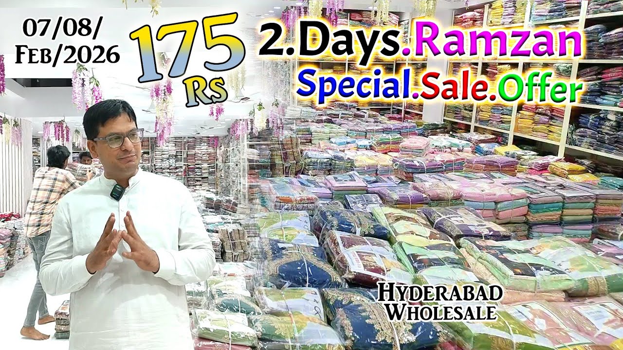 Ramzan Special Sale 2026 Offer 2.Days Only Hyderabad Wholesale 175 Rs || G M Suits ||