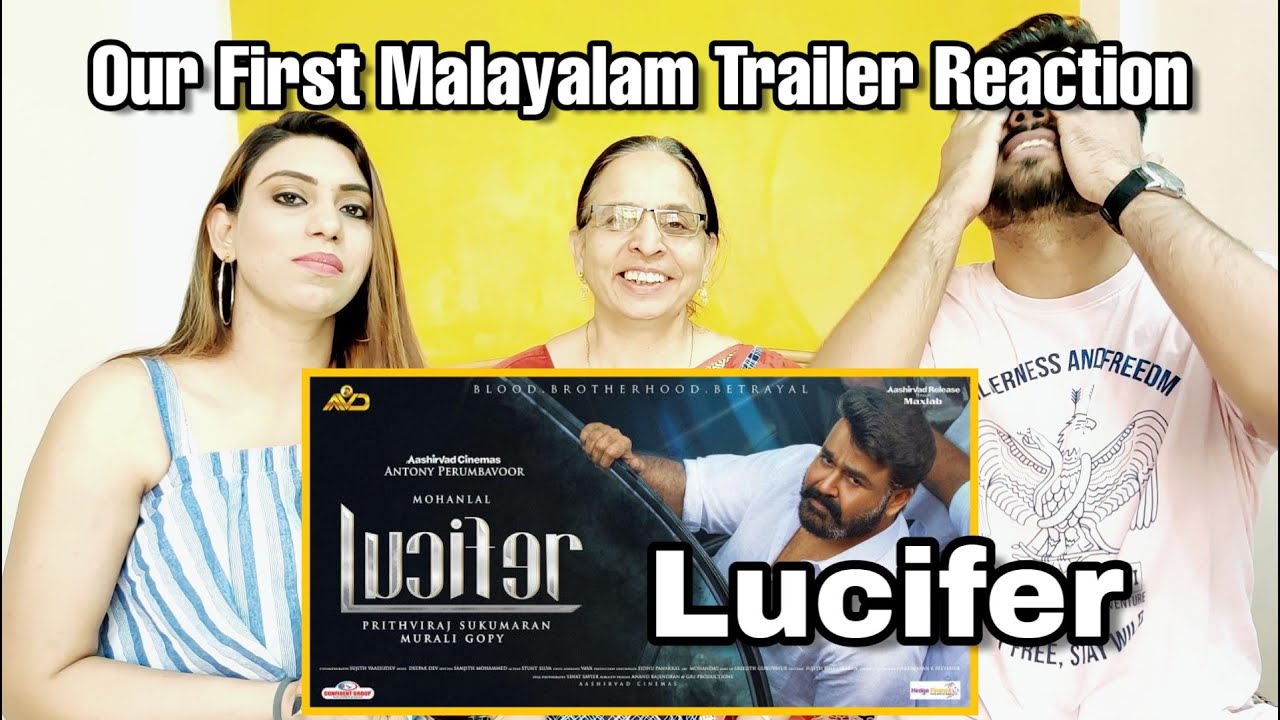 Our First Malayalam Movie Trailer Reaction | Lucifer | Mohanlal | NSM Reaction