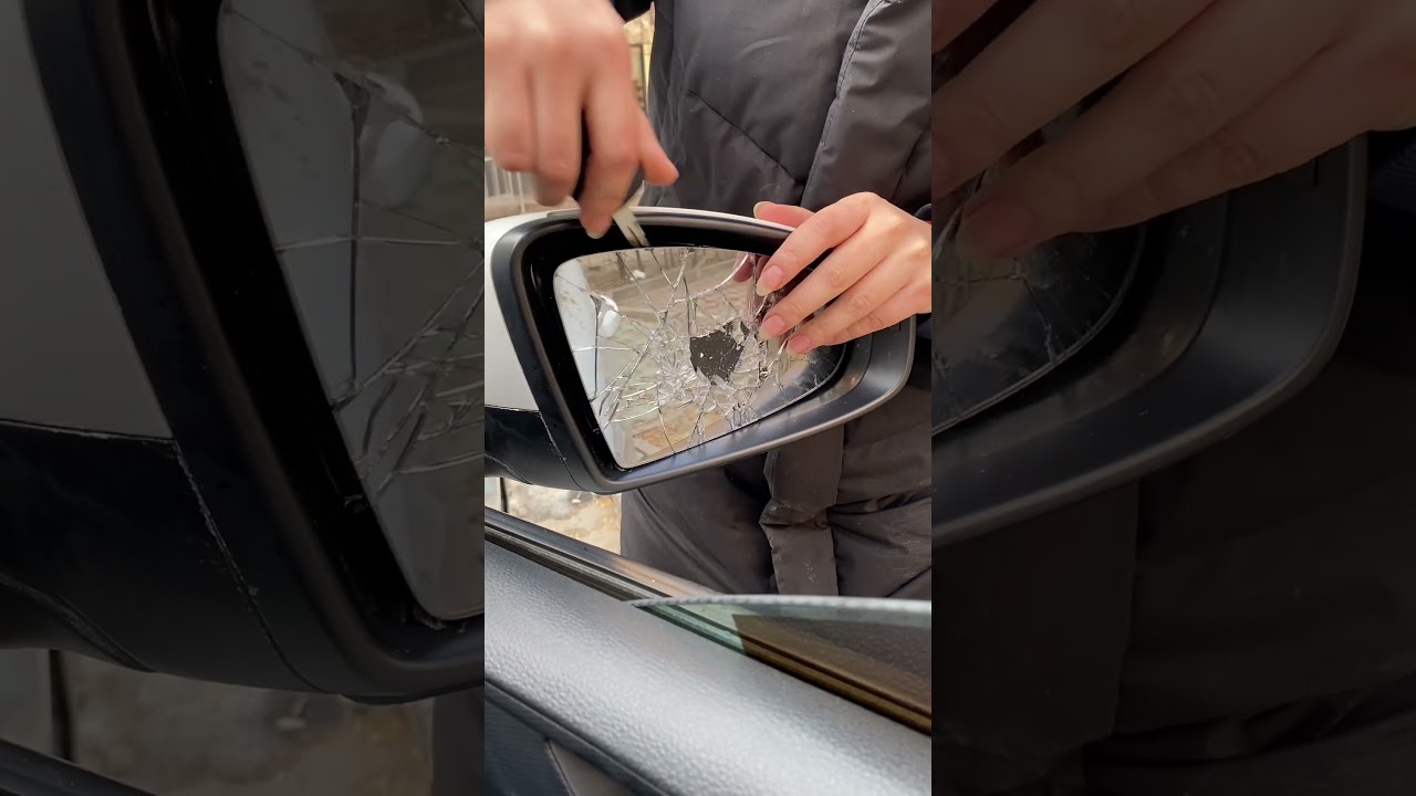 The rear view mirror is broken? Don't go to the repair shop! #funny #drivinglessons #automobile