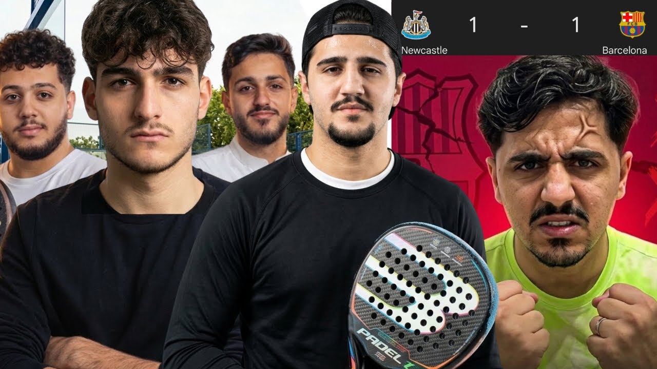 تحدي بادل مع الشباب + ردة فعل برشلونة ضد نيوكاسل Vlog #7