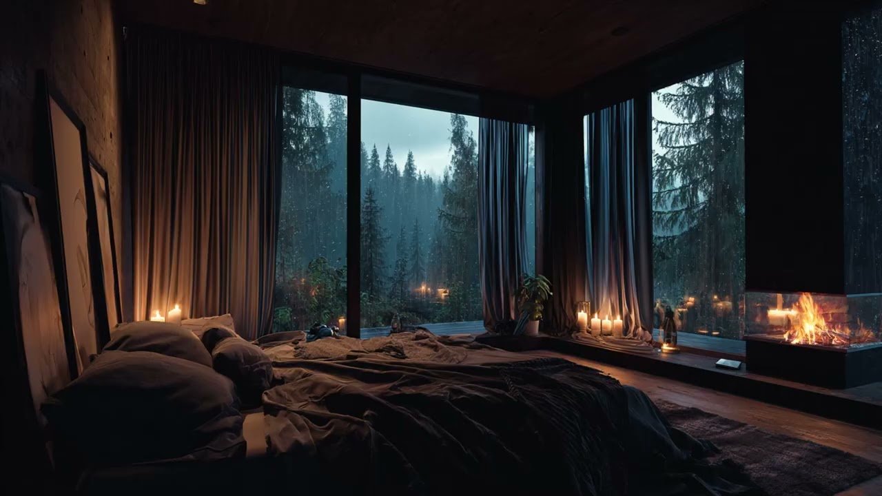Deep Sleep Music with Gentle Piano and Rainfall — Stress and Anxiety Relief