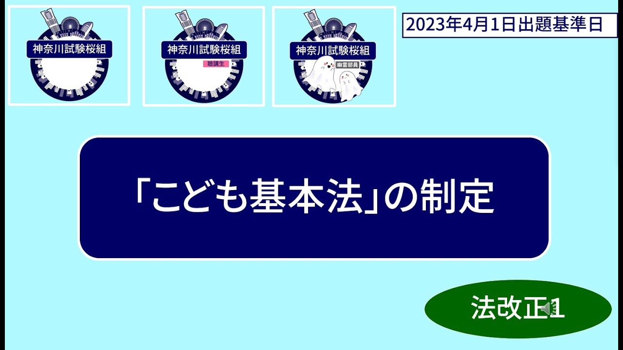 法改正１「こども基本法」の制定（2023年4月1日基準日）