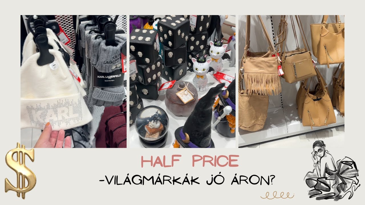 HALF PRICE ÜZLET | VILÁGMÁRKÁK JÓ ÁRON? 🤔 | HALLOWEEN DÍSZEK