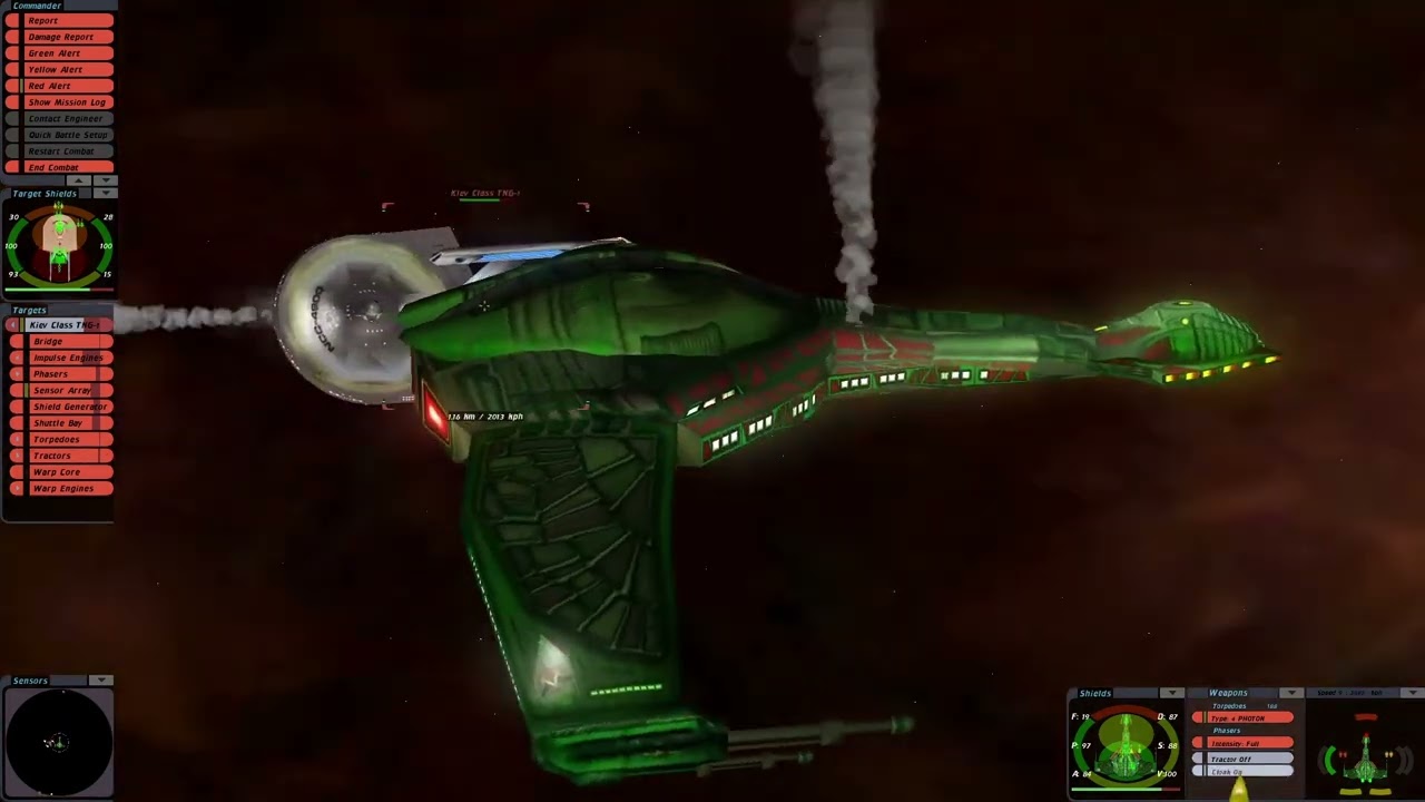 Klingon K’Vortcha  vs Kiev Class TNG |RM Orion| Star Trek Bridge Commander