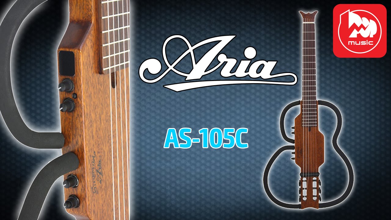 Электроакустическая гитара ARIA AS-105C (Aria Sinsonido silent travel guitar)
