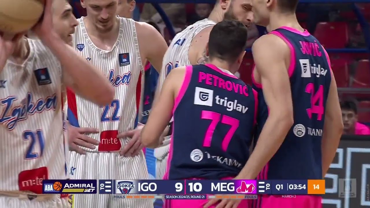 AdmiralBet ABA League 2024/25, Round 21 match: Igokea m:tel - Mega Superbet (2.3.2025)