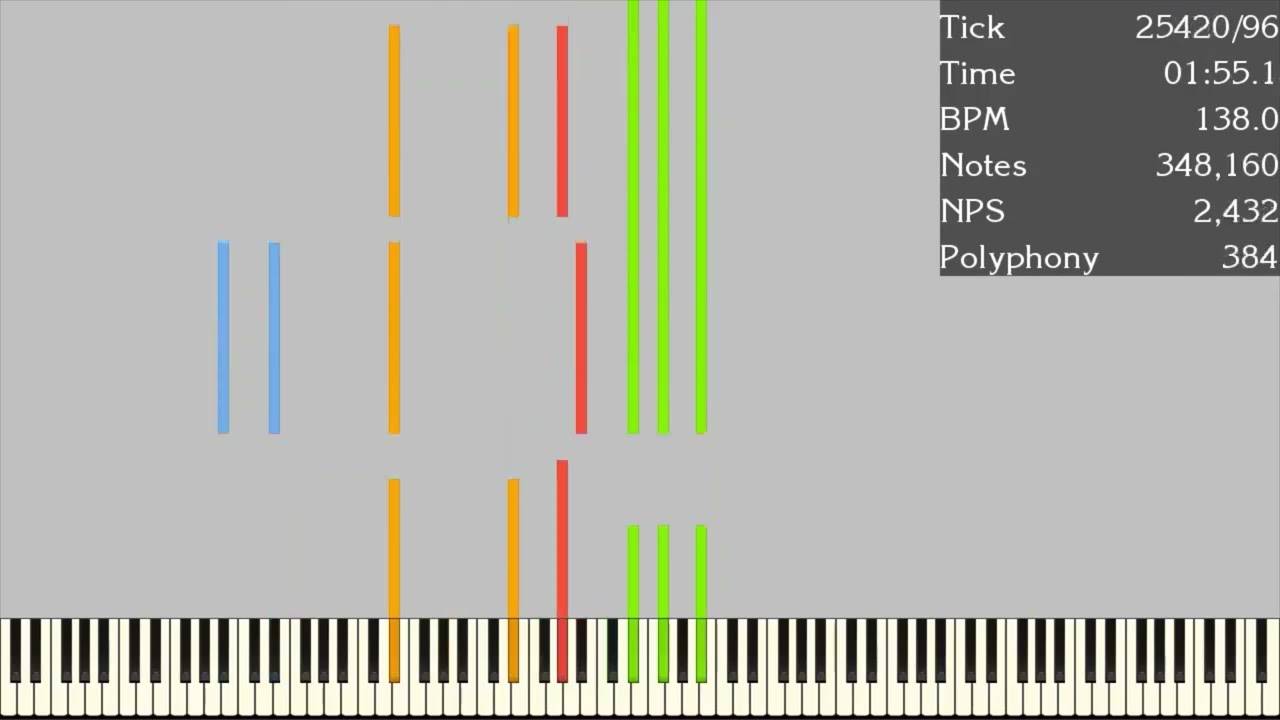 [Black MIDI] Bad Apple Nucelar Bomb Mode 30 Million Notes | Gingeas (Earappe Warning!)