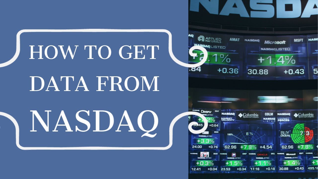 HOW TO GET DATA FROM NASDAQ || data science || machine learning || data  analysis || data analysis