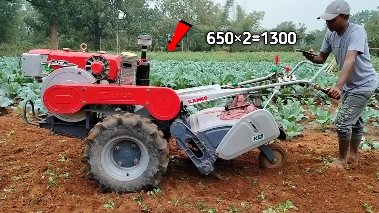 Working With My New Kamco Er90 Power Tiller In Vegetable Field || Power Tiller In Vegetable Farming