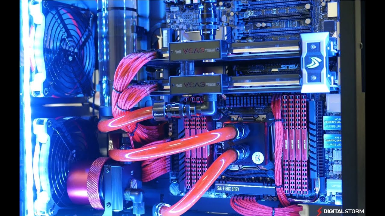 Intel 5960X with SLI Titan Z Aventum II Ultimate Water Cooled PC Build