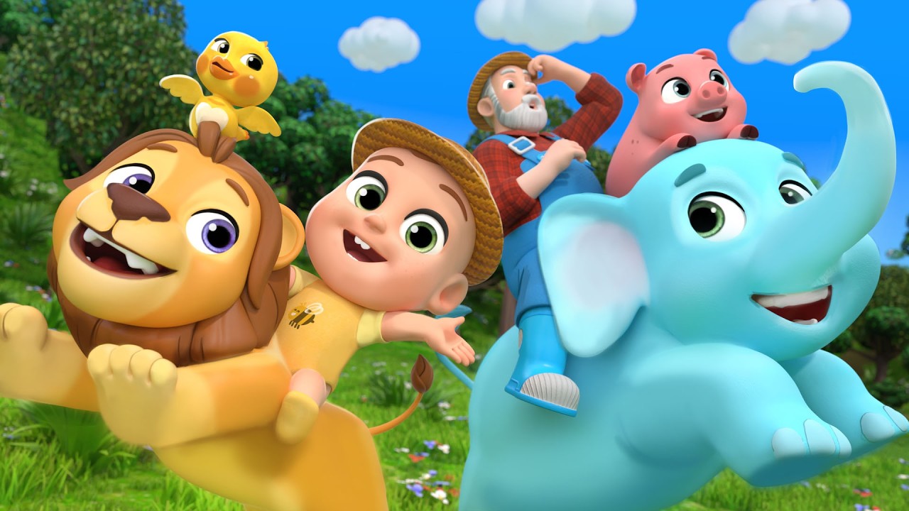 Elephant Trumpets on Old MacDonald’s Farm! | Newborn Nursery Rhymes & Kids Songs