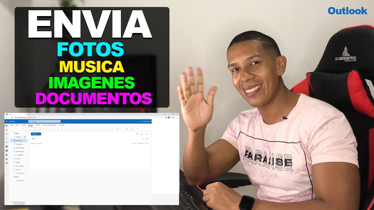 Como Enviar Fotos, Imágenes, Documentos, Música, Videos por Correo electrónico - Outlook