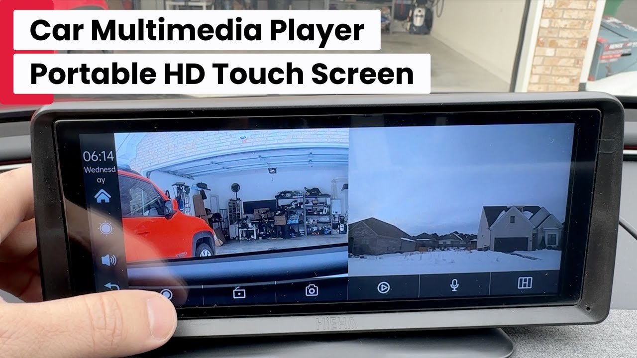 Беспроводная автомобильная стереосистема CarPlay — портативный сенсорный ресивер с видеорегистрат...