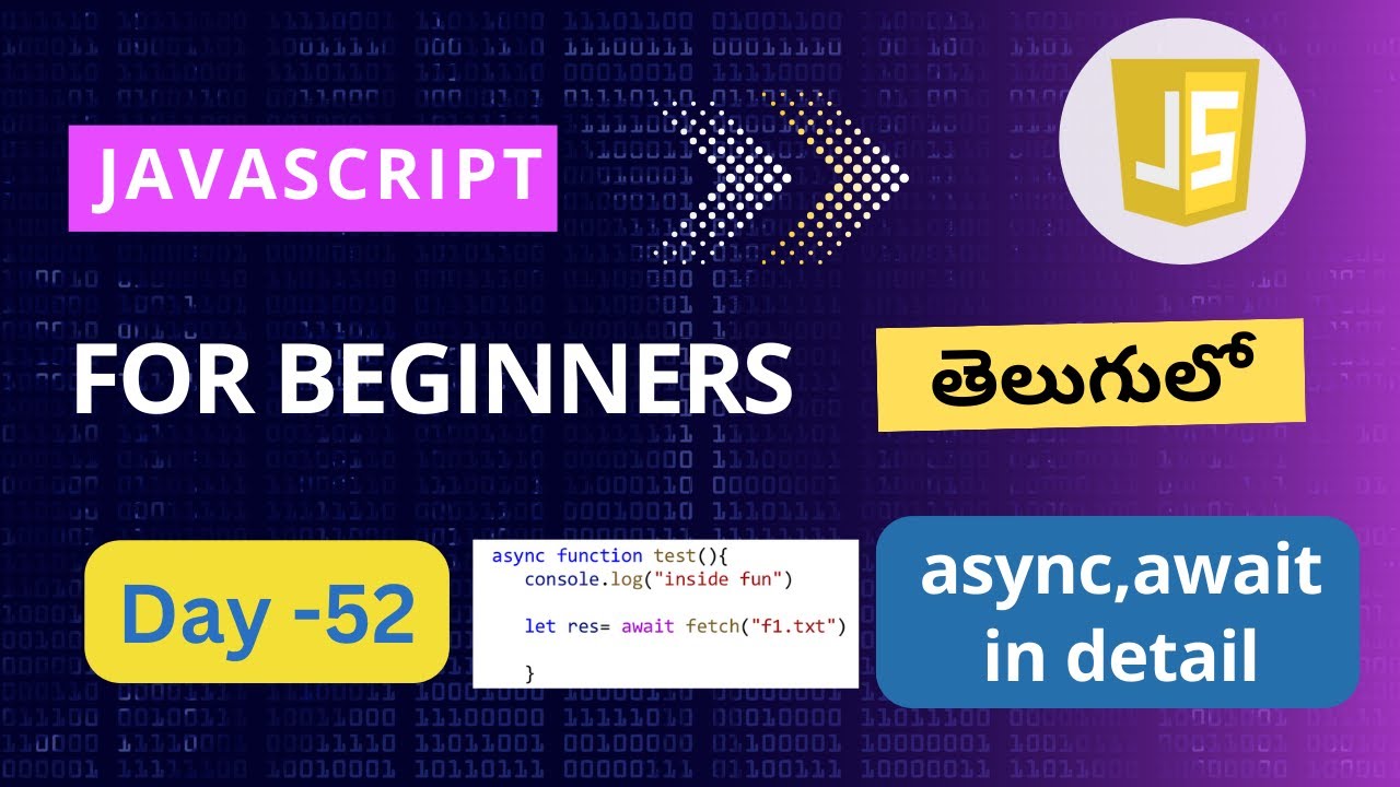Async await  in JavaScript | Async await | JavaScript  for beginners |JavaScript async await