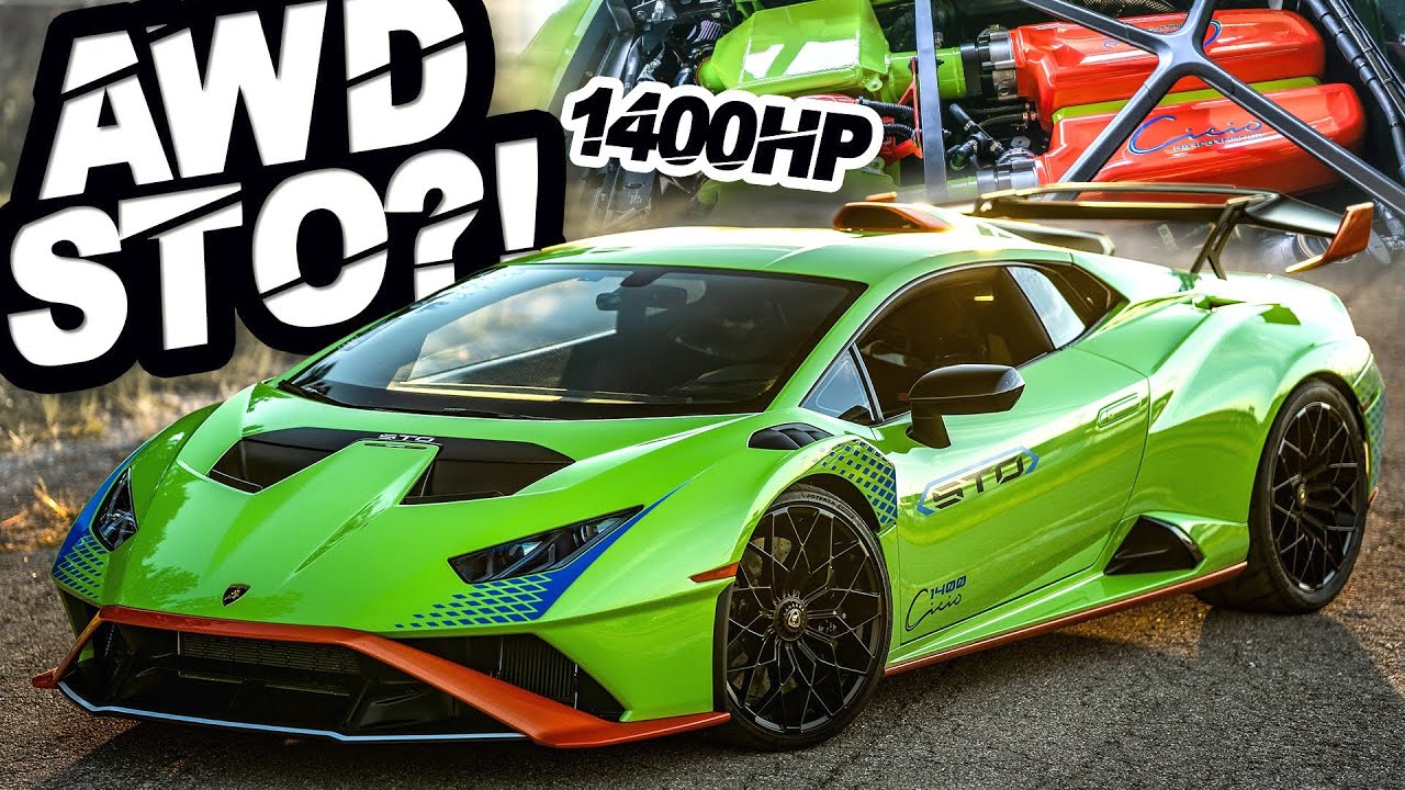 1400HP AWD Huracan STO + 1300HP Porsche RIPS 8 SECOND 1/4 MILE!