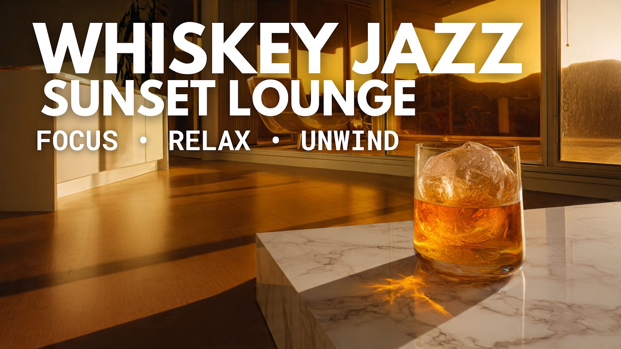 Cozy Jazz Sunset Lounge ☀️ Smooth Jazz for Focus, Relax & Unwind (3 HOURS)
