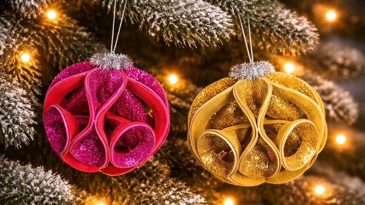 LUXURY DIY They look EXPENSIVE! ✨ Stunning DIY Glitter Ornaments БЛИСКУЧИЙ декор за 5 хвилин