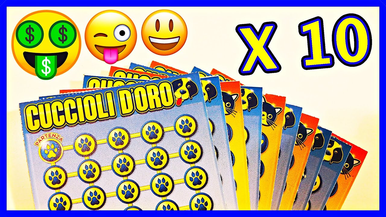 Gratta e Vinci: 𝗖𝗨𝗖𝗖𝗜𝗢𝗟𝗜 𝗗'𝗢𝗥𝗢 𝘅 𝟭𝟬 🤑😜😃🐶🐱