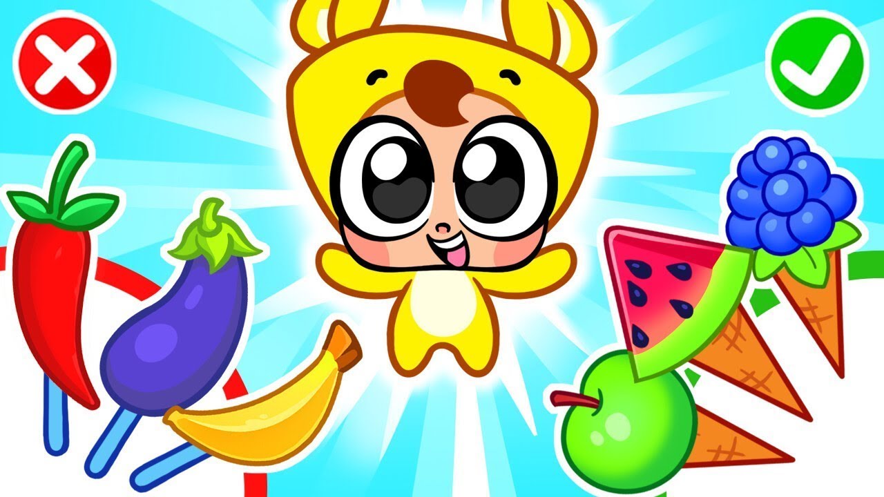 Learn Wild Fruits and Veggies 🍏 Yummy Cartoons For Kids 🍉Educational Stories