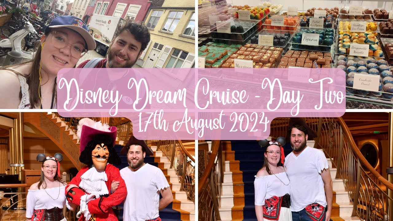 Disney Dream Cruise 2024 Vlog Day 2 | Bruges Port Adventure and Pirate Night| Abbie Ever After