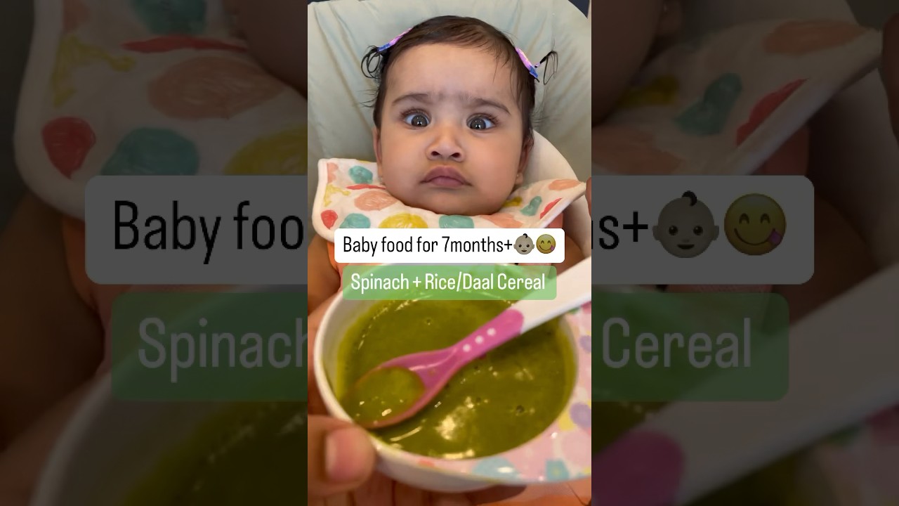 7months+ baby food Spinach recipe 👶🏻 #shorts #babyfood