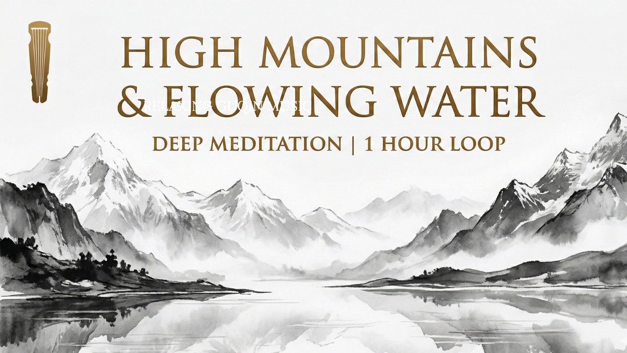 1 HOUR | High Mountains & Flowing Water - Relaxing Guqin Music for Zen & Focus