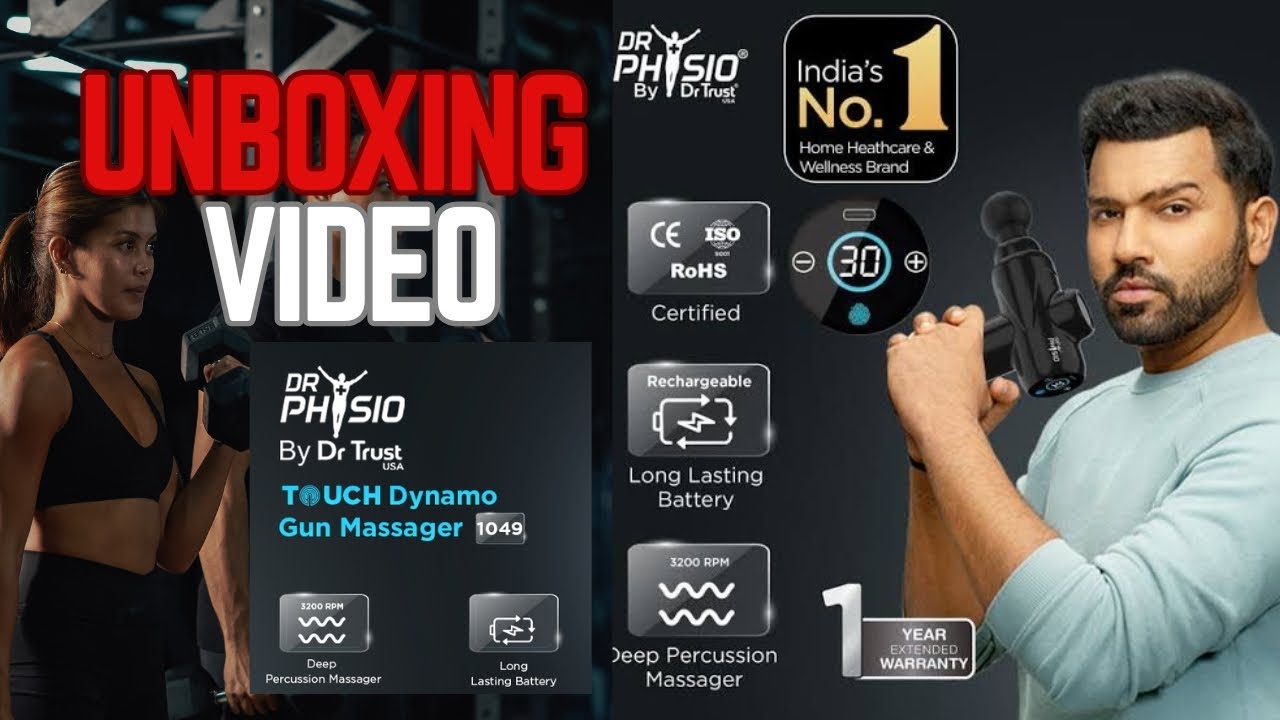 Massager Gun Unboxing Video | Dr. Physio | @NurecaUSA | Full Body Pain Relief  Massager Gun