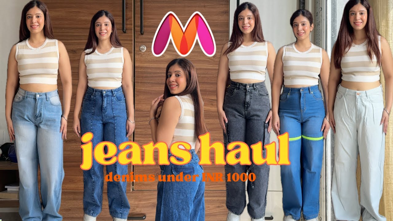 *Huge* Myntra Jeans haul | Myntra denim under INR 1000 | myntra must have jeans 